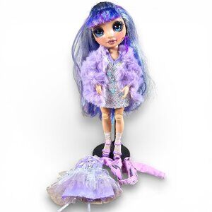 MGA Entertainment Rainbow High Violet Willow Series 1 Doll Purple Dress Coat RH